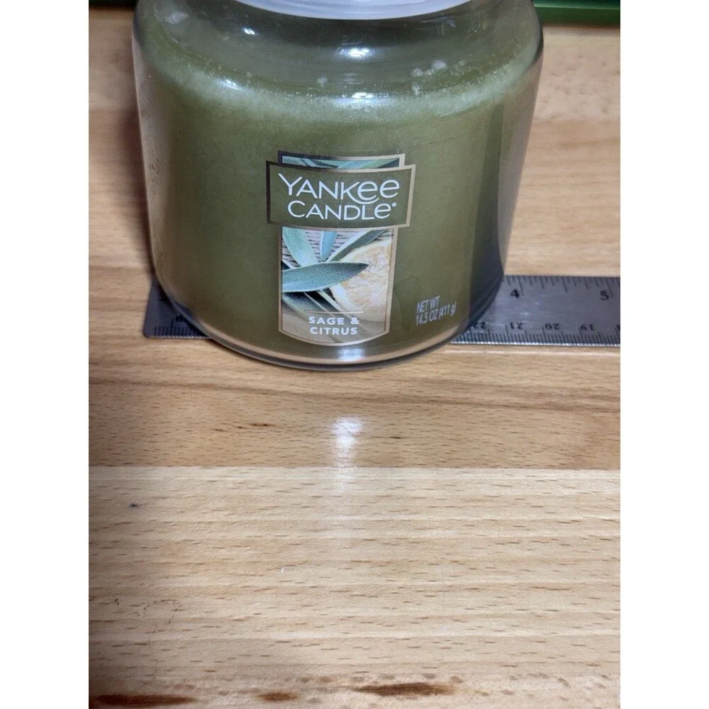 Yankee Candle Sage & Citrus 14.5 oz. Jar Candle New Christmas Winter Gift